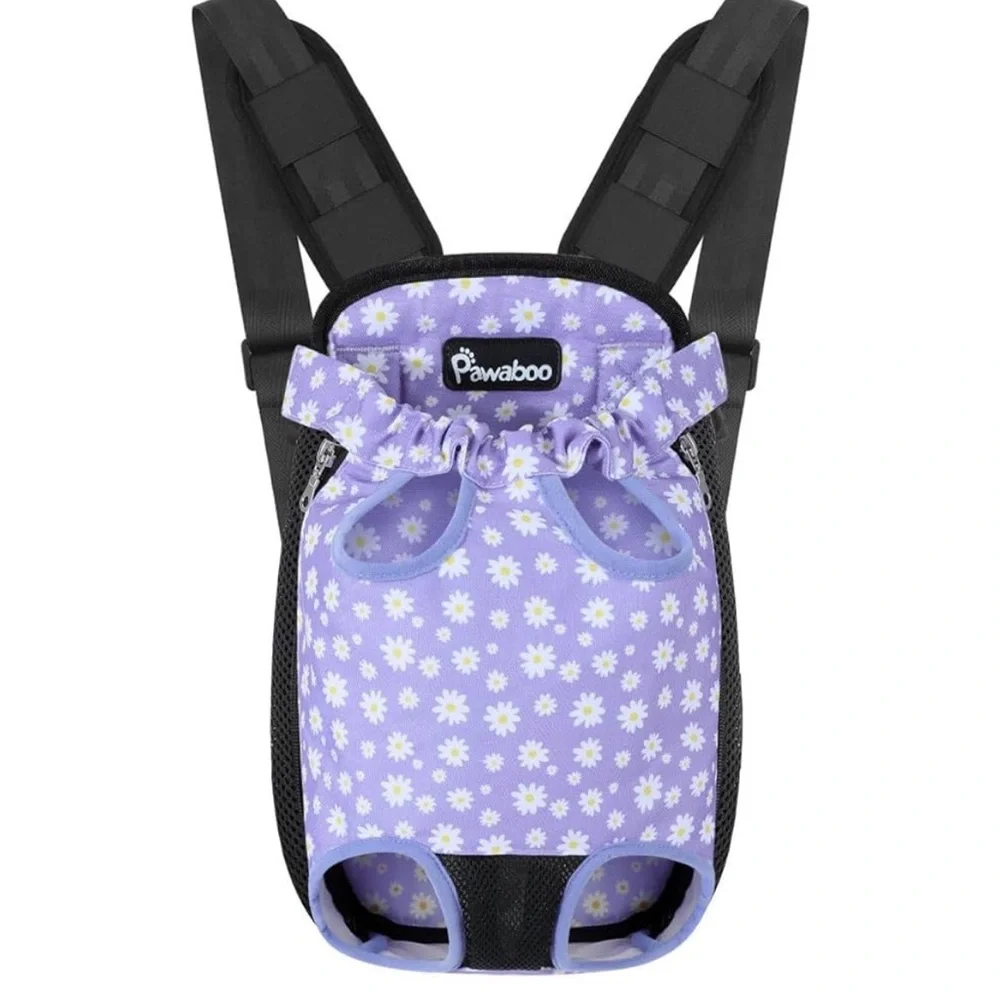 Pawaboo Purple Daisy Pet Carrier Backpack